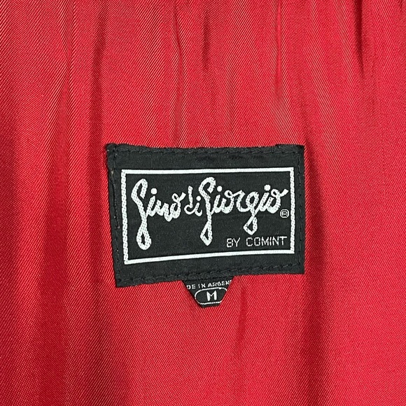 Y2K Vintage 80s Gino Di Giorgio Red Leather Batwing Jacket - Picture 4 of 10